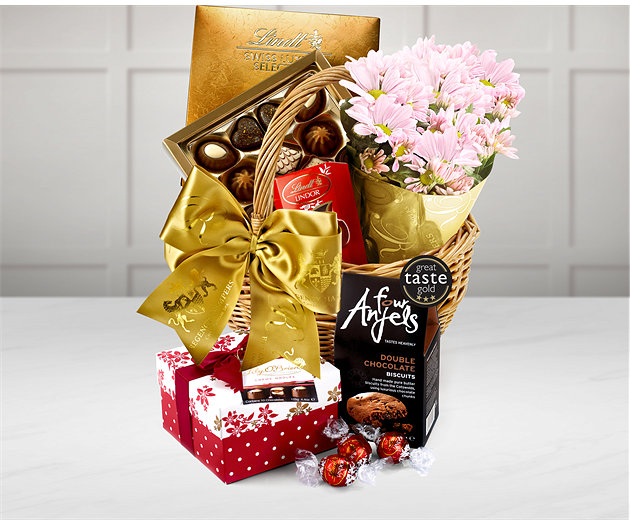 Mother's Day Chocolate Indulgence & Flowers Hamper